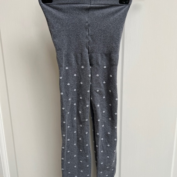 NWOT Dark Gray and White Polka Dot Open Foot Tights - Picture 2 of 4
